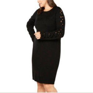 New Love Scarlett Women Knit Lace-Up Sweaterdres